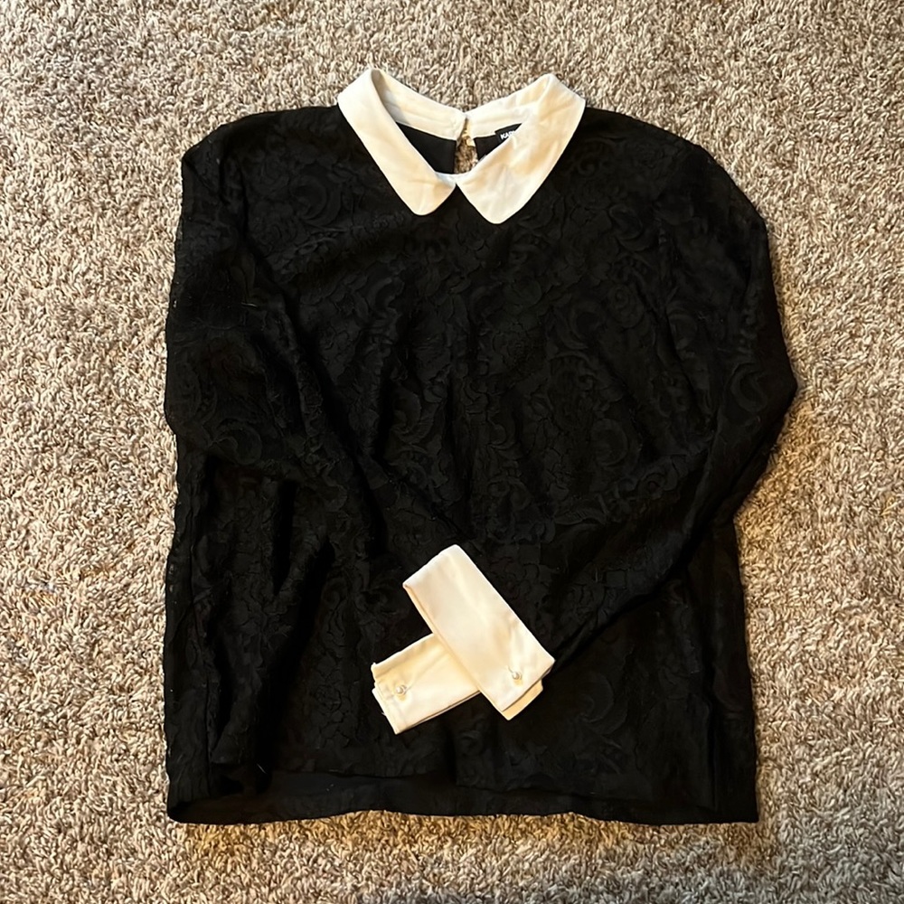 Karl Lagerfeld Peter Pan collar lace top